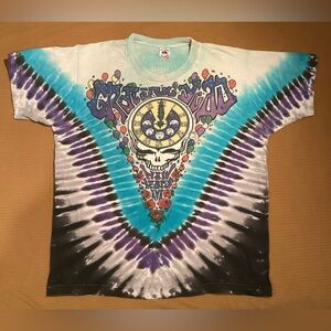 Vintage Liquid Blue Grateful Dead "Midnight Hour" Tie-Dye T-shirt